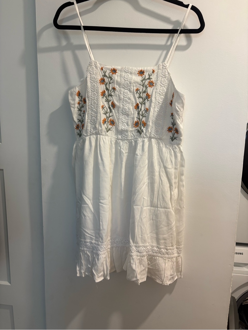 Patrons of Peace White Elastic Smocked Top